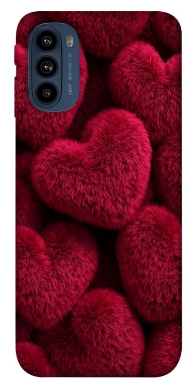 Чехол itsPrint Fluffy hearts для Motorola Moto G41, любовь, купить оптом с доставкой