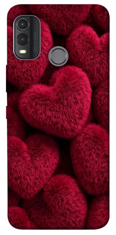 Чехол itsPrint Fluffy hearts для Nokia G11 Plus, любовь, купить оптом с доставкой