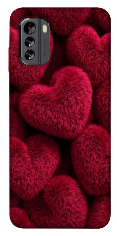 Чехол itsPrint Fluffy hearts для Nokia G60, любовь, купить оптом с доставкой