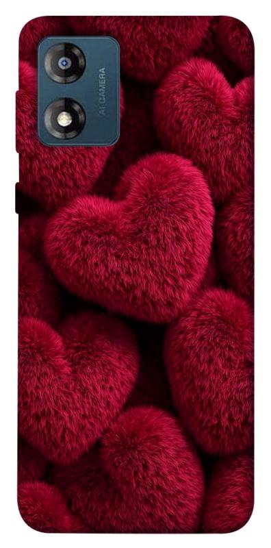 Чехол itsPrint Fluffy hearts для Motorola Moto E13, любовь, купить оптом с доставкой
