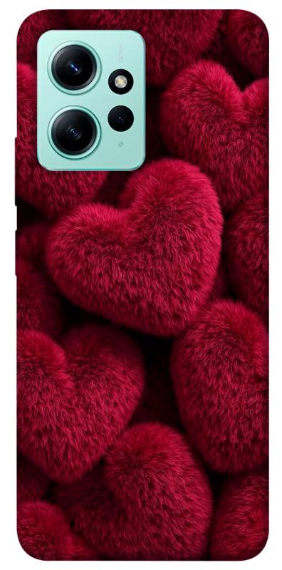 Чехол itsPrint Fluffy hearts для Xiaomi Redmi Note 12 4G, любовь, купить оптом с доставкой