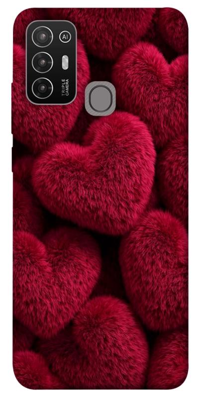 Чехол itsPrint Fluffy hearts для ZTE Blade A52, любовь, купить оптом с доставкой
