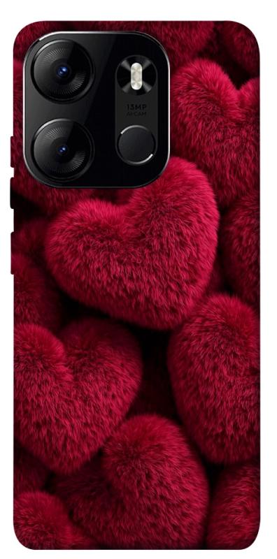 Чехол itsPrint Fluffy hearts для Tecno Spark Go 2023, любовь, купить оптом с доставкой