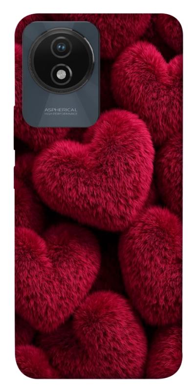 Чехол itsPrint Fluffy hearts для Vivo Y02, любовь, купить оптом с доставкой