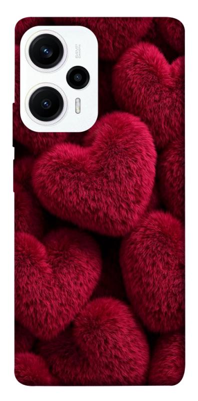 Чехол itsPrint Fluffy hearts для Xiaomi Poco F5 / Note 12 Turbo, любовь, купить оптом с доставкой