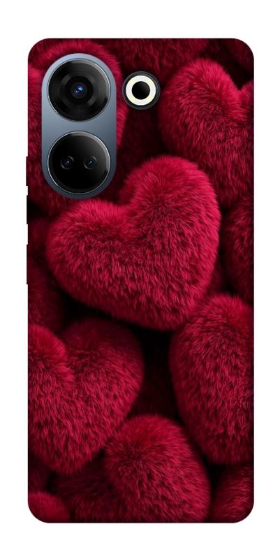 Чехол itsPrint Fluffy hearts для TECNO Camon 20 Pro (CK7n), любовь, купить оптом с доставкой