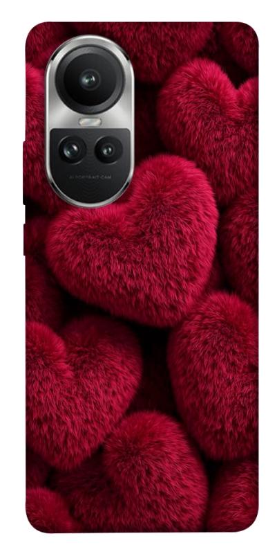 Чехол itsPrint Fluffy hearts для Oppo Reno 10, любовь, купить оптом с доставкой