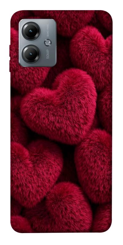 Чехол itsPrint Fluffy hearts для Motorola Moto G14, любовь, купить оптом с доставкой