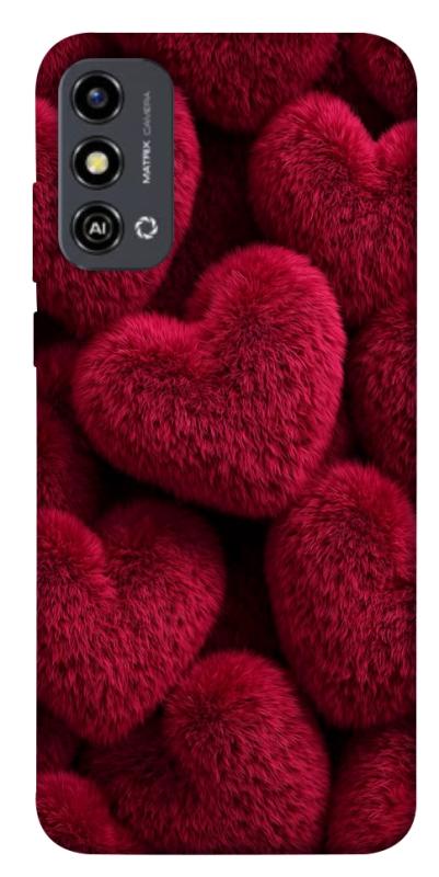 Чохол itsPrint Fluffy hearts для ZTE Blade A53, кохання, купити оптом з доставкою