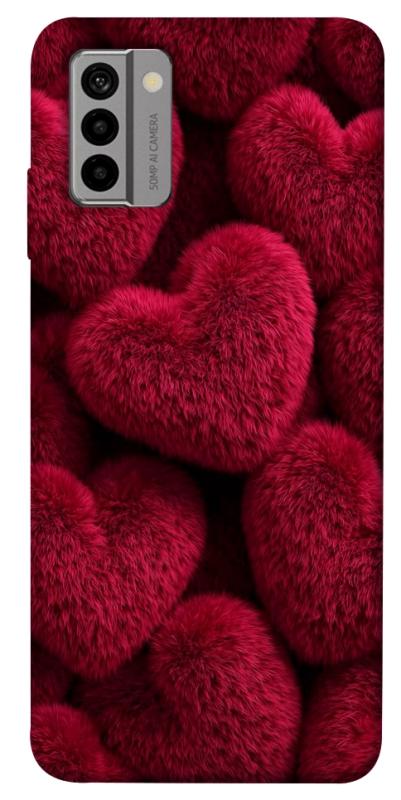Чехол itsPrint Fluffy hearts для Nokia G22, любовь, купить оптом с доставкой