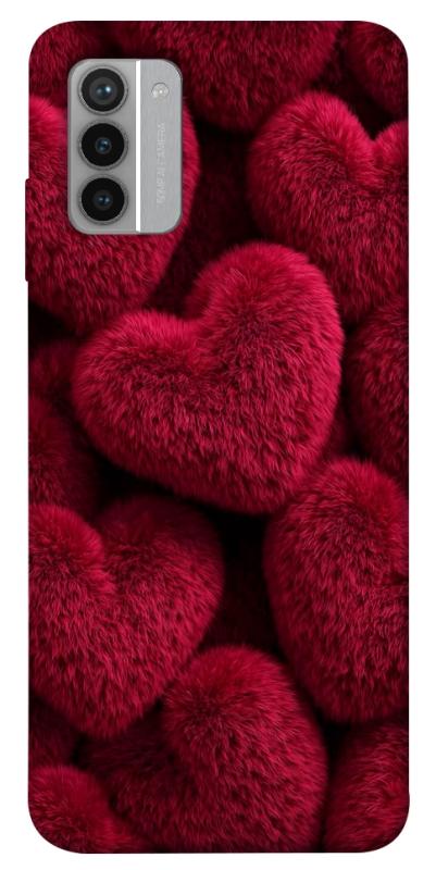 Чехол itsPrint Fluffy hearts для Nokia G42, любовь, купить оптом с доставкой