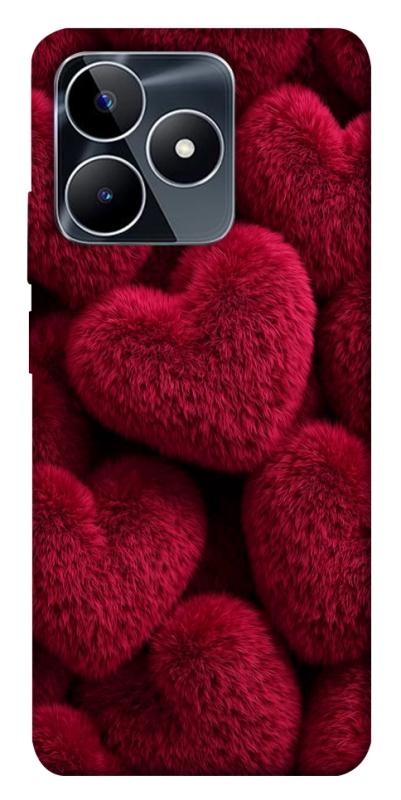 Чохол itsPrint Fluffy hearts для Realme C53, кохання, купити оптом з доставкою