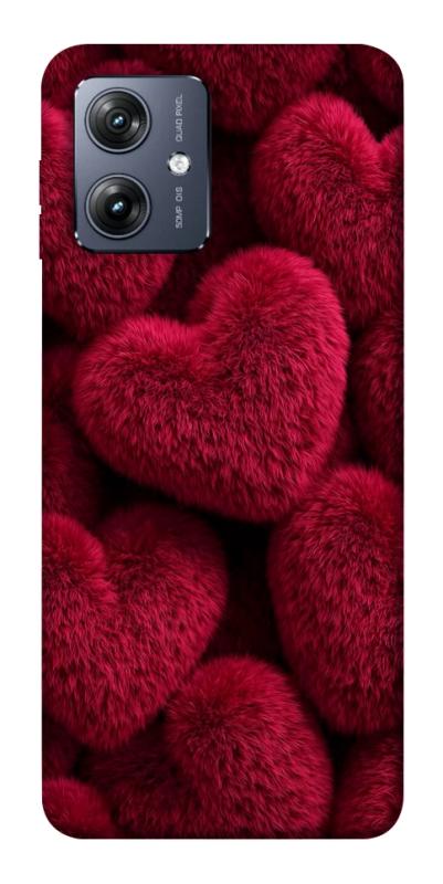 Чехол itsPrint Fluffy hearts для Motorola Moto G54, любовь, купить оптом с доставкой