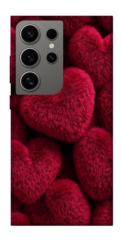 Чехол itsPrint Fluffy hearts для Samsung Galaxy S24 Ultra, любовь, купить оптом с доставкой
