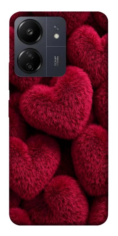 Чехол itsPrint Fluffy hearts для Xiaomi Redmi 13C, любовь, купить оптом с доставкой