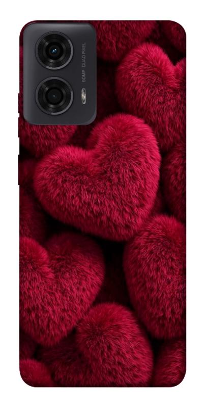 Чехол itsPrint Fluffy hearts для Motorola Moto G24, любовь, купить оптом с доставкой