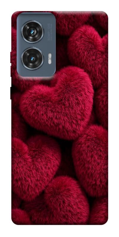 Чохол itsPrint Fluffy hearts для Motorola Edge 50 Fusion, кохання, купити оптом з доставкою