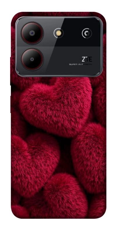 Чехол itsPrint Fluffy hearts для ZTE Blade A54 4G, любовь, купить оптом с доставкой