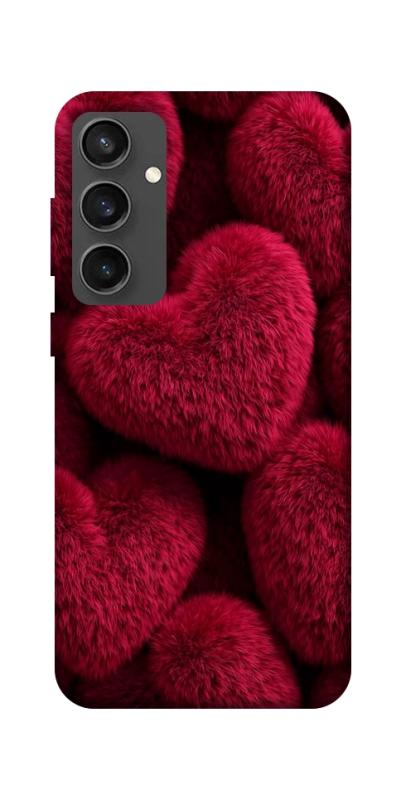 Чехол itsPrint Fluffy hearts для Samsung Galaxy S24 FE, любовь, купить оптом с доставкой
