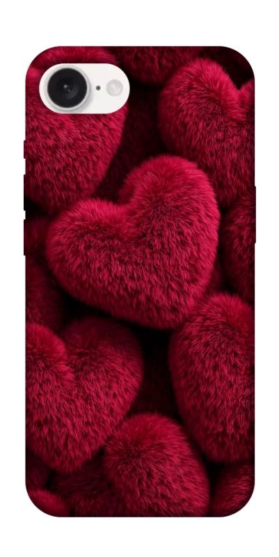 Чехол itsPrint Fluffy hearts для Apple iPhone 16e (6.1"), любовь, купить оптом с доставкой