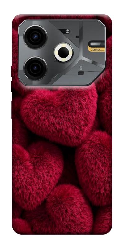Чехол itsPrint Fluffy hearts для TECNO Pova 6 Neo (LI6), любовь, купить оптом с доставкой