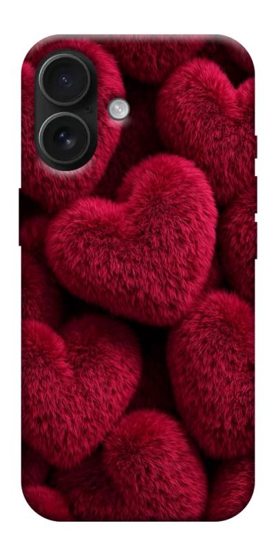 Чехол itsPrint Fluffy hearts для Apple iPhone 17 (6.3"), любовь, купить оптом с доставкой