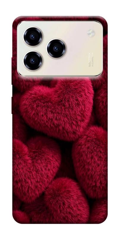 Чехол itsPrint Fluffy hearts для ZTE Blade A76, любовь, купить оптом с доставкой