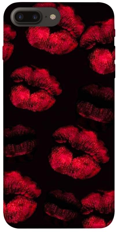 Чехол itsPrint Kisses on black для Apple iPhone 7 plus / 8 plus (5.5"), любовь, купить оптом с доставкой