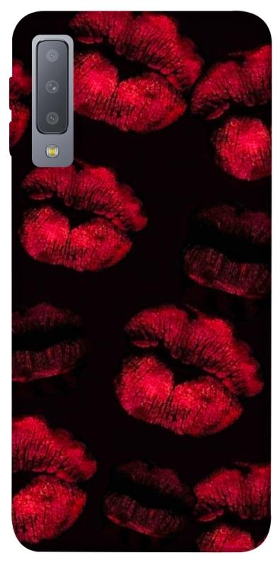 Чехол itsPrint Kisses on black для Samsung A750 Galaxy A7 (2018), любовь, купить оптом с доставкой
