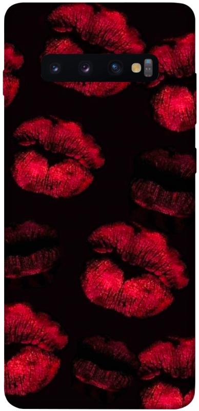 Чехол itsPrint Kisses on black для Samsung Galaxy S10+, любовь, купить оптом с доставкой