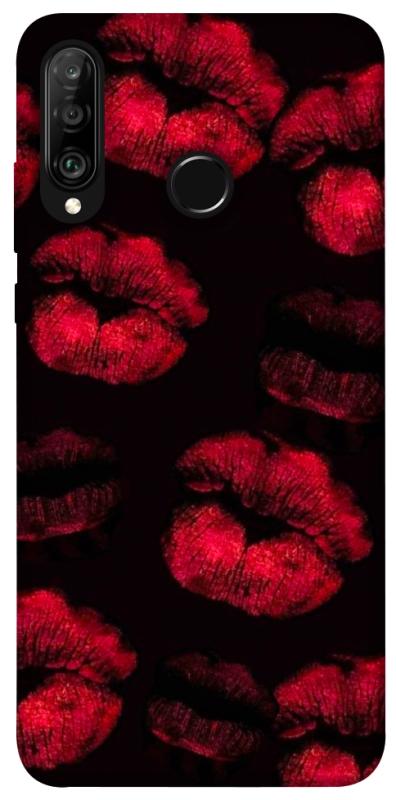 Чехол itsPrint Kisses on black для Huawei P30 lite, любовь, купить оптом с доставкой