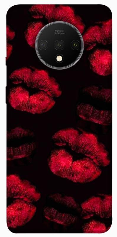 Чохол itsPrint Kisses on black для OnePlus 7T, кохання, купити оптом з доставкою