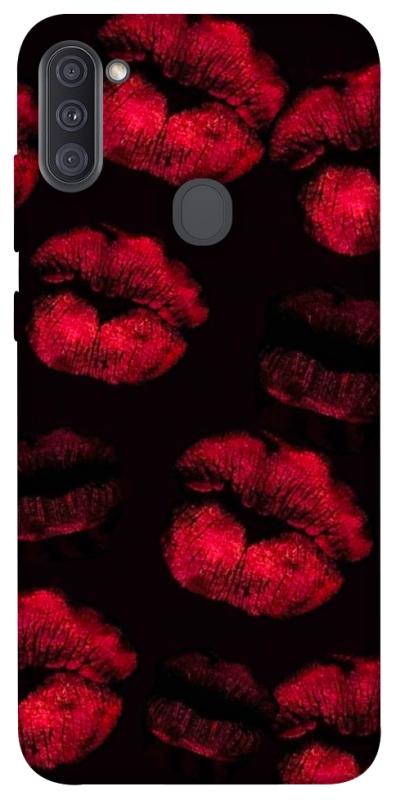 Чехол itsPrint Kisses on black для Samsung Galaxy A11, любовь, купить оптом с доставкой