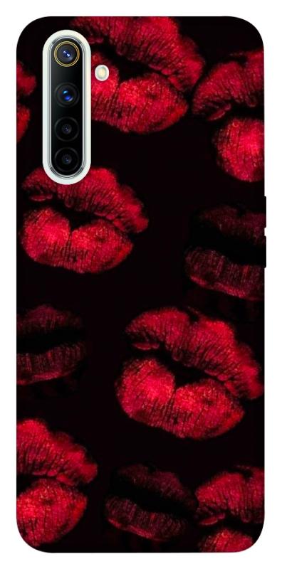 Чехол itsPrint Kisses on black для Realme 6, любовь, купить оптом с доставкой