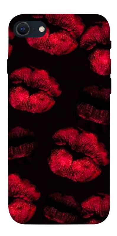 Чехол itsPrint Kisses on black для Apple iPhone SE (2020), любовь, купить оптом с доставкой