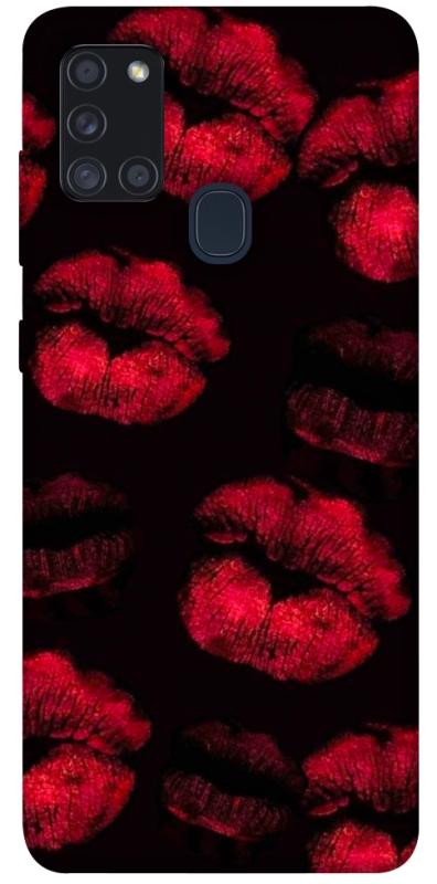 Чехол itsPrint Kisses on black для Samsung Galaxy A21s, любовь, купить оптом с доставкой