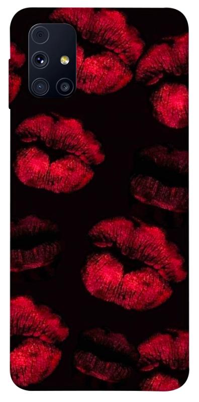 Чехол itsPrint Kisses on black для Samsung Galaxy M31s, любовь, купить оптом с доставкой