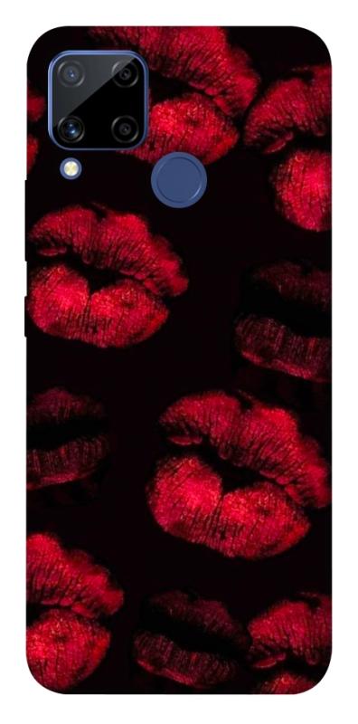Чехол itsPrint Kisses on black для Realme C15, любовь, купить оптом с доставкой