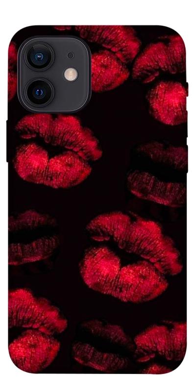 Чехол itsPrint Kisses on black для Apple iPhone 12 mini (5.4"), любовь, купить оптом с доставкой