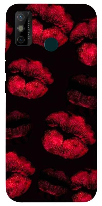 Чехол itsPrint Kisses on black для TECNO Spark 6 Go, любовь, купить оптом с доставкой