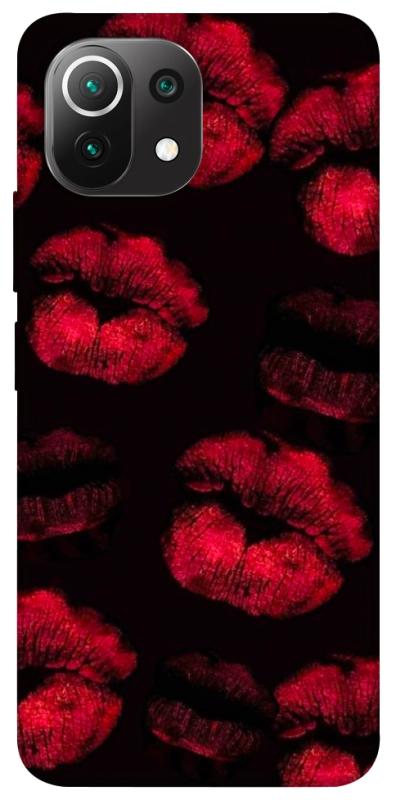 Чехол itsPrint Kisses on black для Xiaomi Mi 11 Lite, любовь, купить оптом с доставкой