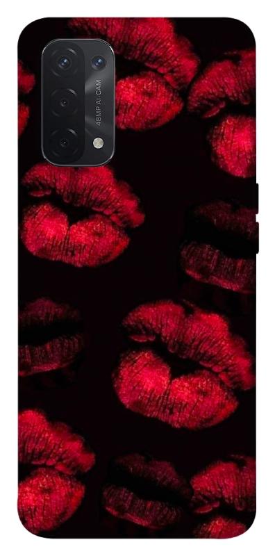 Чехол itsPrint Kisses on black для Oppo A54 4G, любовь, купить оптом с доставкой