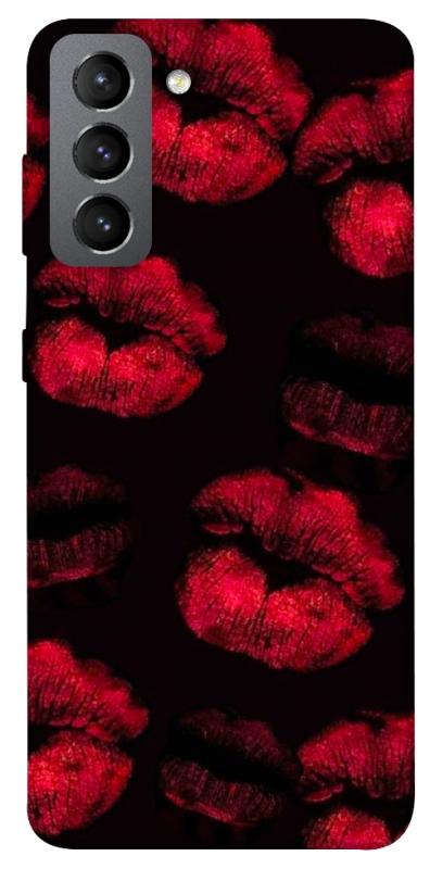 Чехол itsPrint Kisses on black для Samsung Galaxy S21 FE, любовь, купить оптом с доставкой