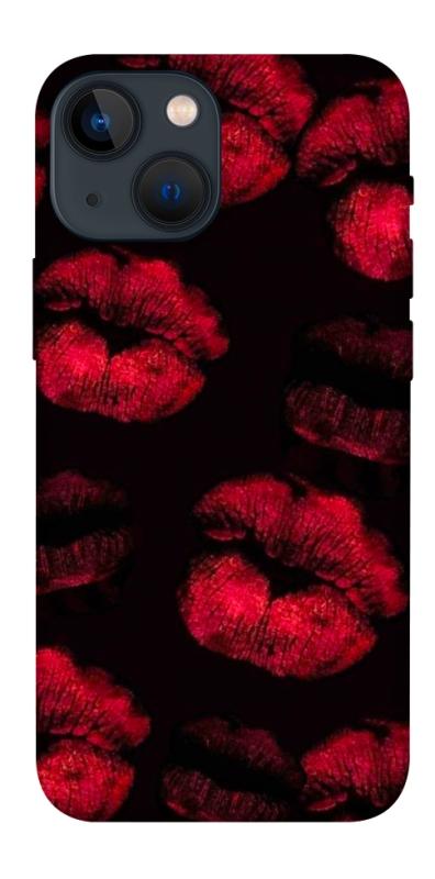 Чехол itsPrint Kisses on black для Apple iPhone 13 mini (5.4"), любовь, купить оптом с доставкой