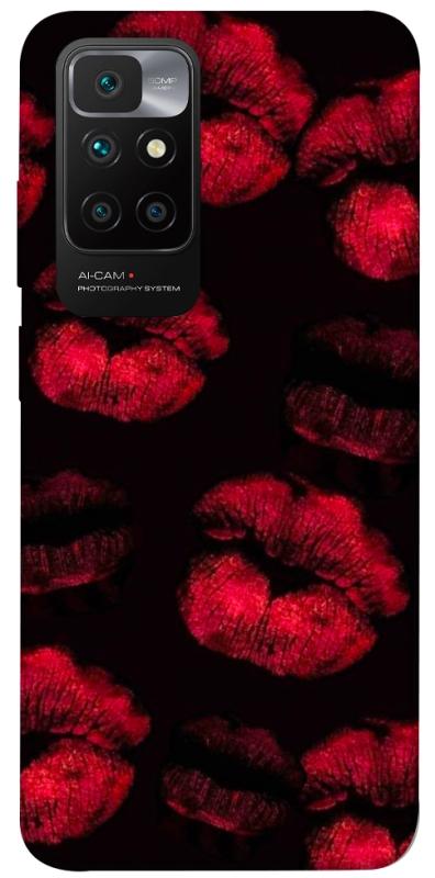 Чехол itsPrint Kisses on black для Xiaomi Redmi 10, любовь, купить оптом с доставкой