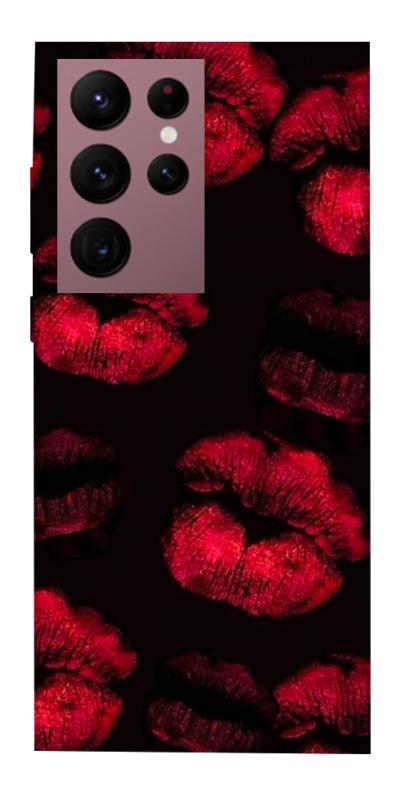 Чехол itsPrint Kisses on black для Samsung Galaxy S22 Ultra, любовь, купить оптом с доставкой
