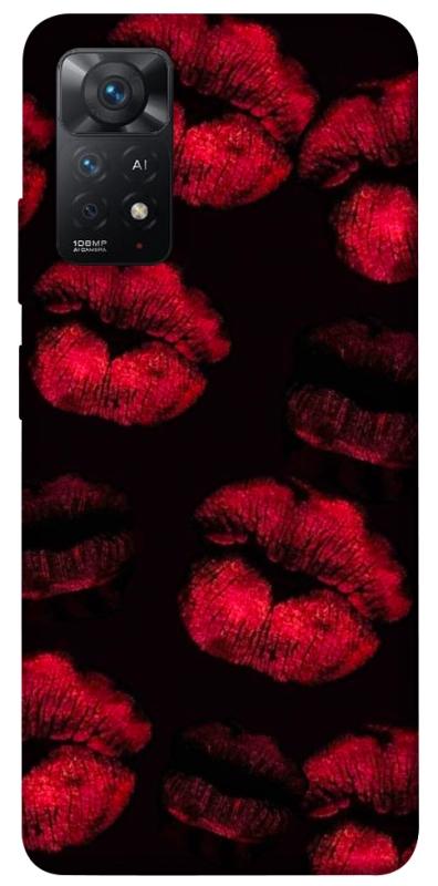 Чехол itsPrint Kisses on black для Xiaomi Redmi Note 11 Pro 4G/5G, любовь, купить оптом с доставкой
