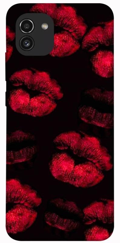 Чохол itsPrint Kisses on black для Samsung Galaxy A03, кохання, купити оптом з доставкою