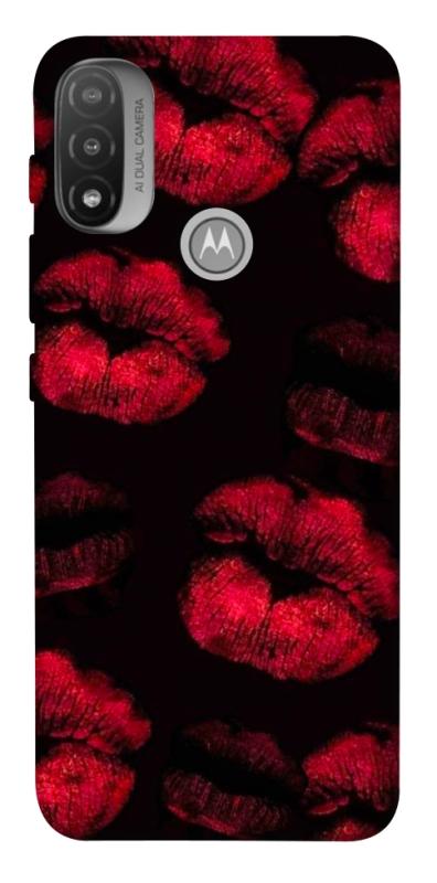 Чехол itsPrint Kisses on black для Motorola Moto E20, любовь, купить оптом с доставкой