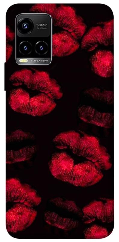 Чехол itsPrint Kisses on black для Vivo Y21 / Y33s, любовь, купить оптом с доставкой